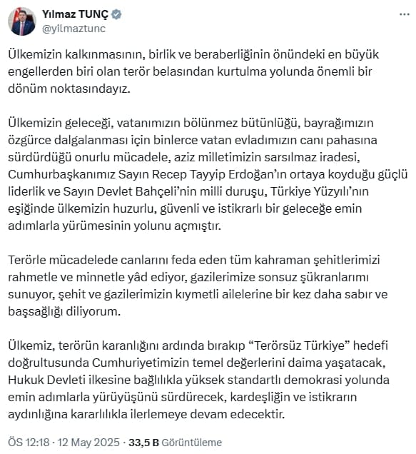 adalet bakani tunctan pkknin fesih kararina ilk yorum 0 AlnSlT8y