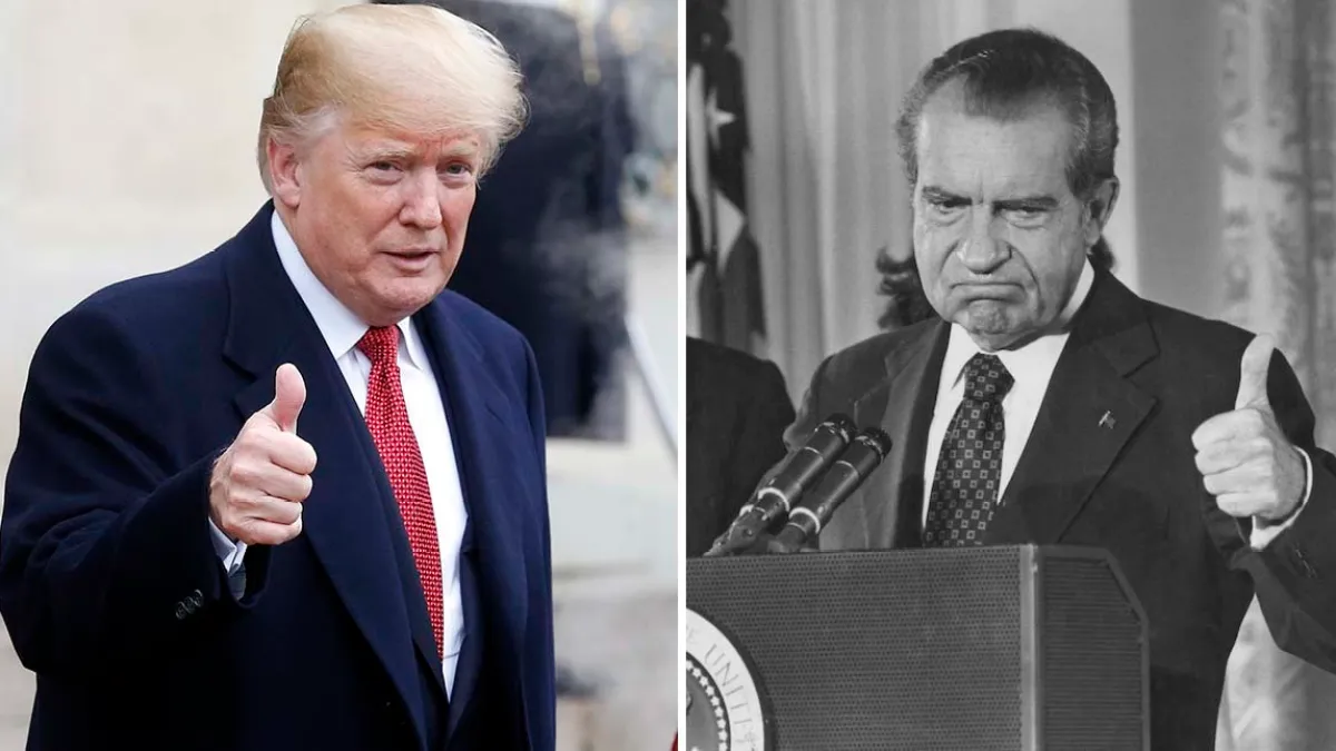 nixon trump thumbs up