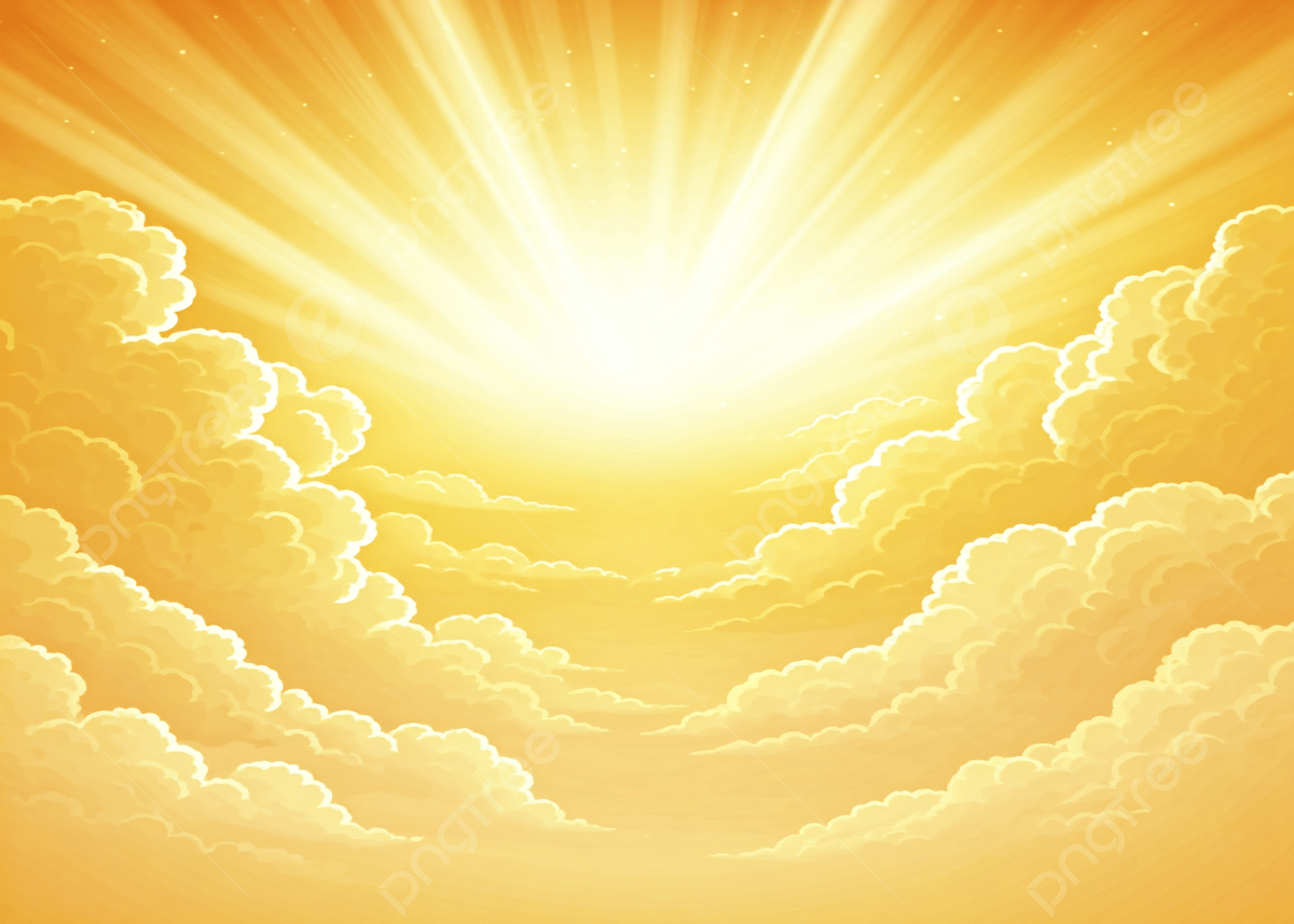 pngtree golden clouds with bright light of sun picture image 15854428