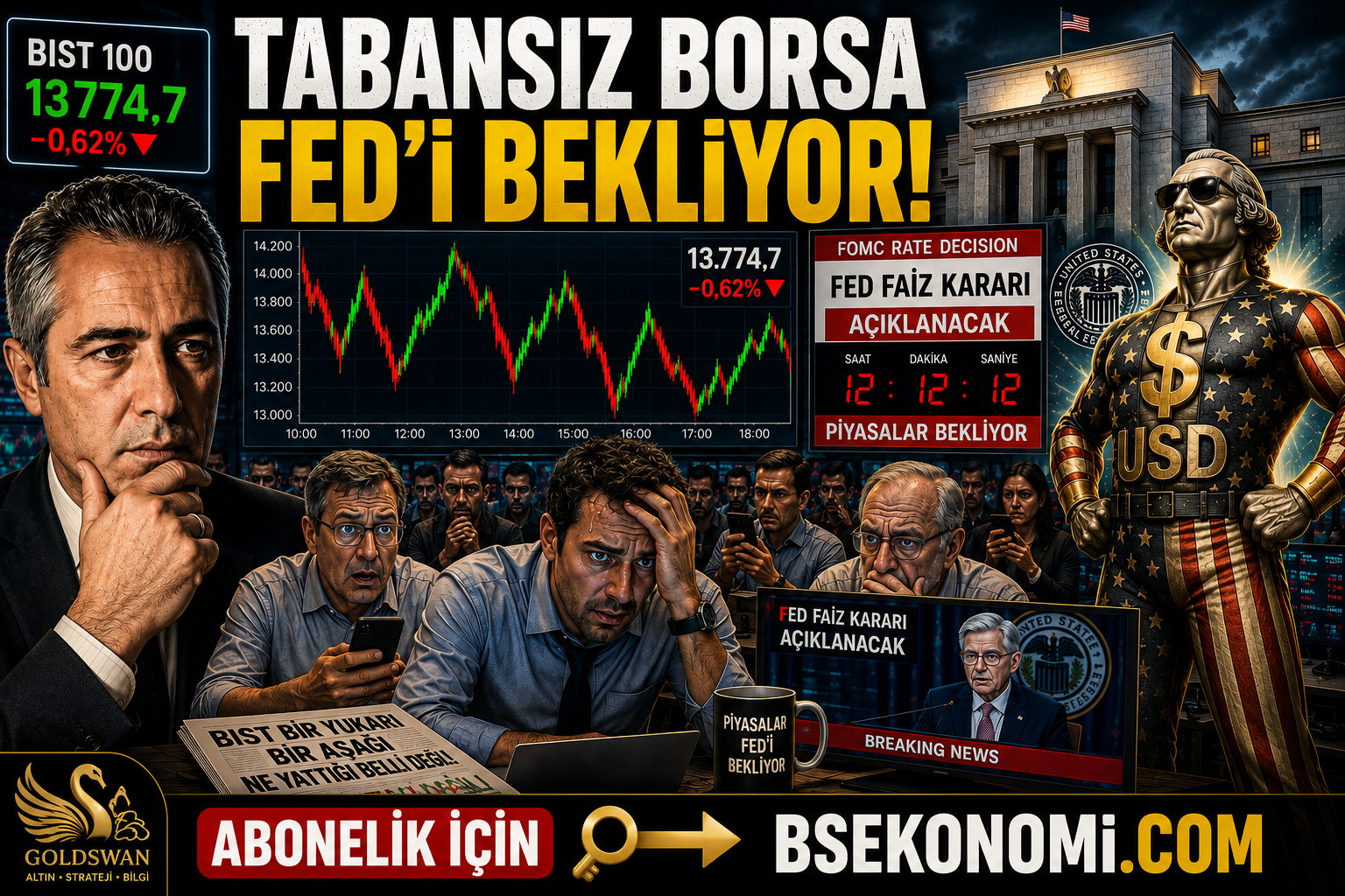 Tabansız Borsa Fed’i Bekliyor: Yapay Zeka Balonu, Petrol ve Dolar Baskısı Piyasaları Kritik Viraja Taşıyor