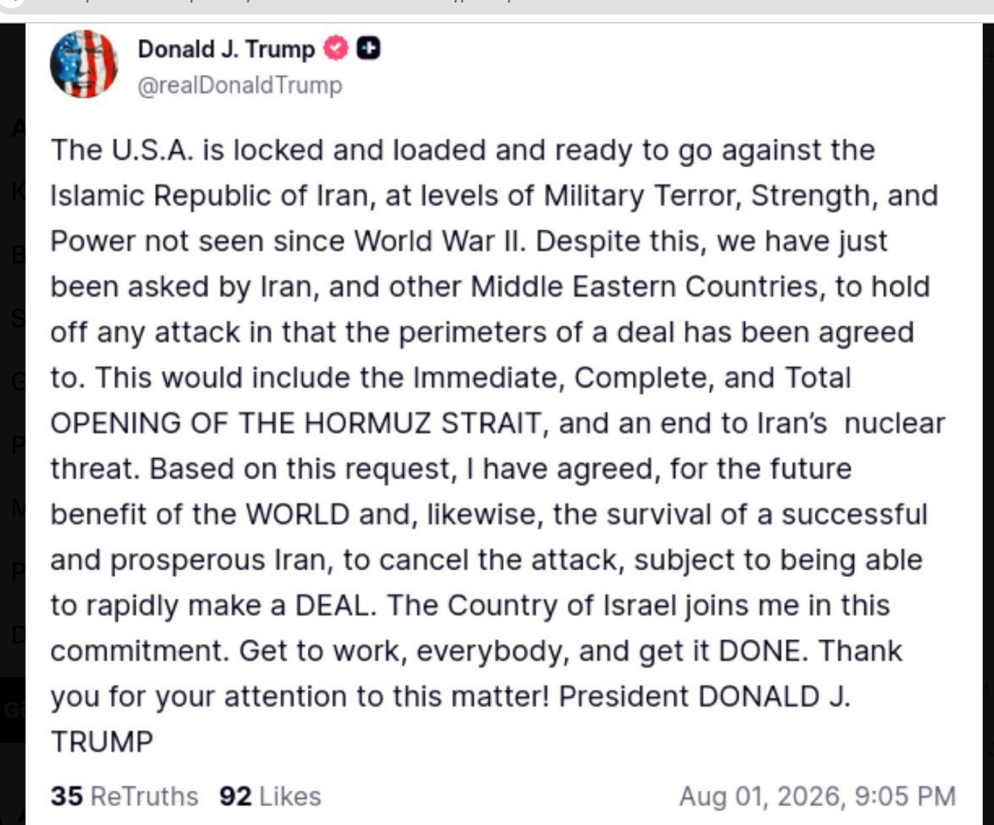 TRUMP SON ANDA DURDURDU: İRAN SAVAŞI NEDEN ERTELENDİ?                                                HÜRMÜZ PAZARLIĞININ ARKASINDA NE VAR? KÜRESEL PİYASALAR İÇİN YENİ HAFTA NE ANLAMA GELİYOR?
