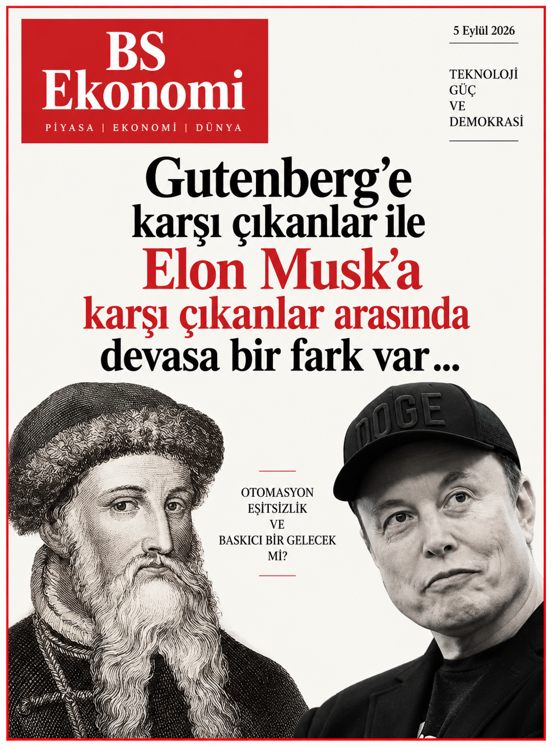 Gutenberg’e karşı çıkanlarla Elon Musk’a karşı çıkanlar arasında devasa bir fark var